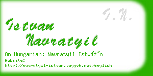 istvan navratyil business card